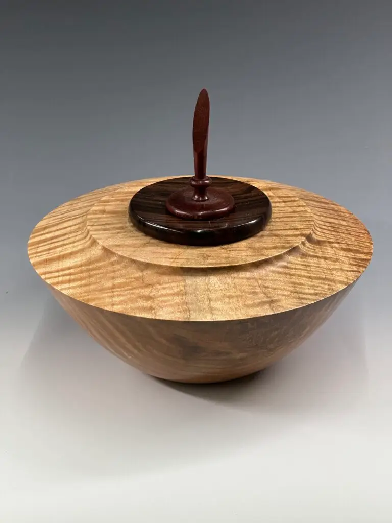 Figured Maple Lidded Hollow Form