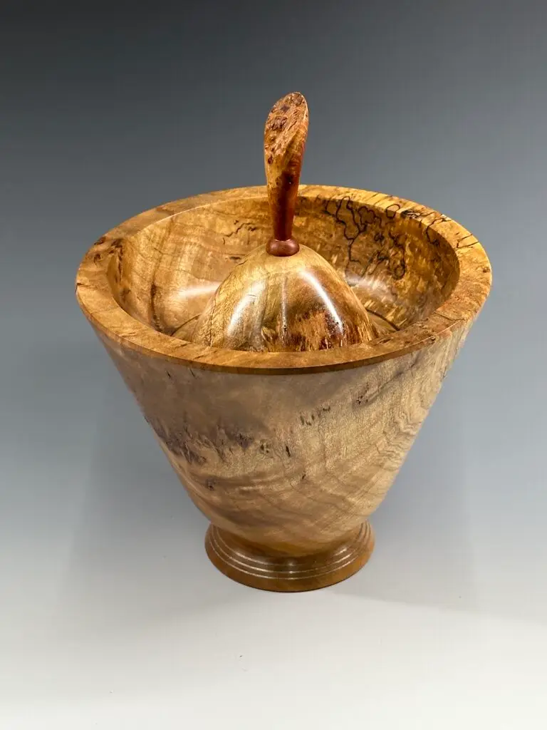 Maple Burl Lidded Form